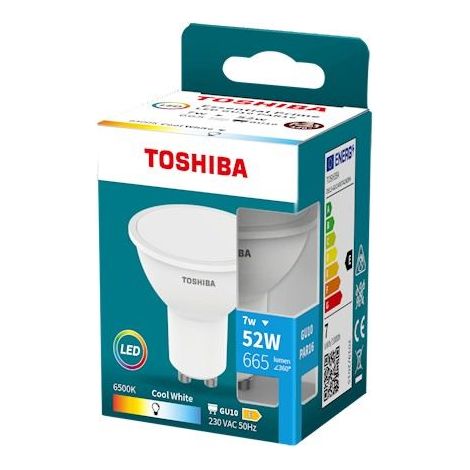 Led toshiba essential - gu10 7w 6500k