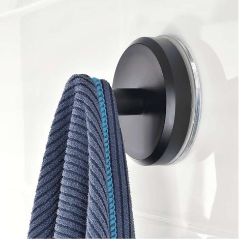 Gancio a Ventosa Nero Stick & Lock 15.5x8.5 cm (1/5)