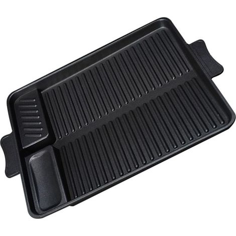 Piastra di cottura rettangolare per barbecue, leggera e resistente al calore. (1/5)