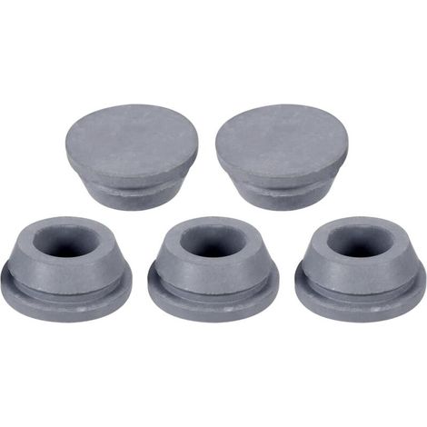 Kondenswasserablaufstopfen 18 mm aus Gummi, Ersatzteilzubehör für Mini-Split-Fensterklimaanlagen, Grau, 5er-Packung (1/5)
