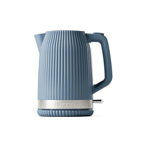 Guzzini, Sous Chef, Hervidor eléctrico de 1,7 L, apagado automático, filtro de cal, base 360°, protección hervidora (azul marino)