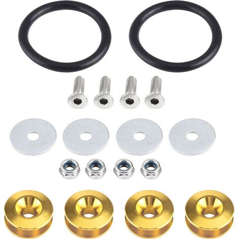Fdit Arrêtez Rapidement pour FORFIRENER TAMPON WASHING MACHINE Set Motor Dobup Up Kit Vehicle Aluminium Alloy Strong Force 4 PCS Buggage Cover Caps (YELLOW). (1/5)