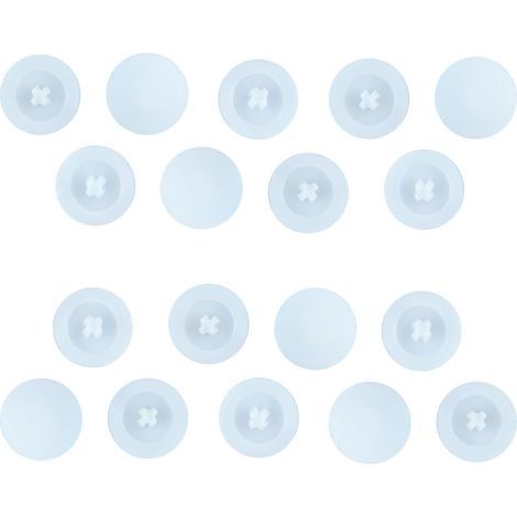 50 Pièces Capuchon à Vis en Plastique Cache-Vis, Anti-Rouille Cache Vis, Blanc en Plastique Vis Cruciformes à TêTe Croix, Capuchons DéCoratifs Vis, Capuchons pour Clous Autotaraudeurs (1/5)