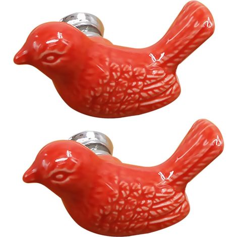 Poignées de porte Outanaya en céramique rouge (lot 2), style (1/5)