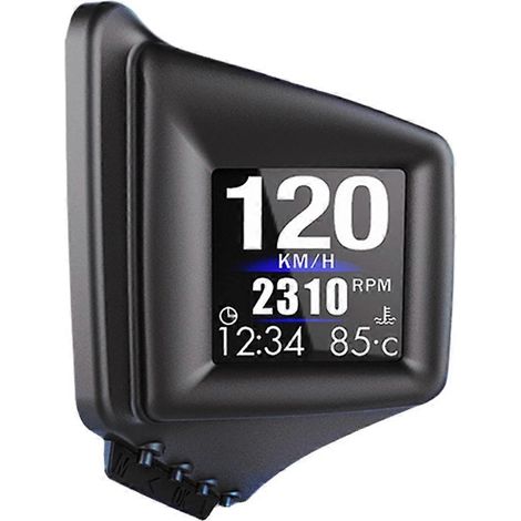 OBD+GPS Voiture A401 Affichage tête haute Compteur de vitesse Pression d'huile Température d'eau Consommation de carburant Ordinateur de bord Anglais (1/5)