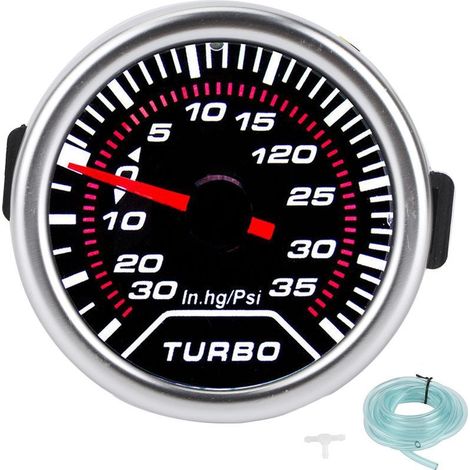 Jauge universelle Turbo Boost, manomètre sous vide, 35psi, lentille de teinte de fumée, cadran LED 52mm (1/5)