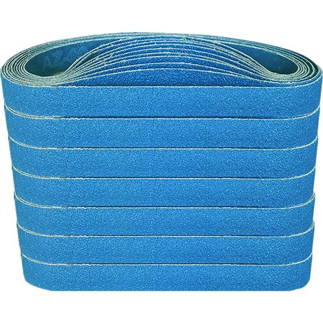 Bandes abrasives corindon zirconium 10 x 330 mm.5 x 60/80/100/120/240/320 pour ponceuse le ponçage du métal, du bois, le dérouillage. 30 pièces (1/5)