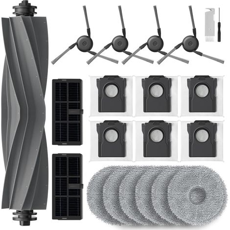 Kit di accessori per Dreame X40 Ultra, set di ricambio per aspirapolvere X40 Master L40 Ultra con spazzola principale, 4 spazzole laterali, 2 filtri Hepa, 6 panni, 6 sacchetti (20 pezzi)