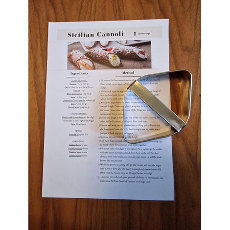 traditional Cannoli stainless steel Cutter  Sicilian/Italian dessert