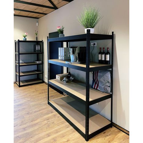 Schwerlast Lagerregal 150x60x180cm 4 Böden Standregal für Garage Werkstatt Haushalt Keller