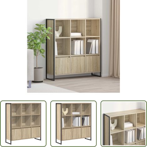 Industriestil Bücherregal -  Bücherregal 2 pcs Sonoma 99,5 x 30 x 108 cm Holzwerkstoff (1/5)