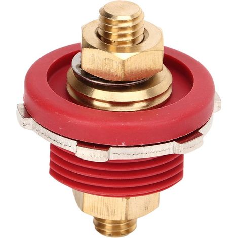 Borne de batterie à panneau traversant 3/8 pouces, 250A, en alliage de Zinc et laiton, universel pour voiture, camping-car, bateau, Yacht, rouge (1/5)
