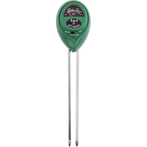 3-in-1-Bodentester – 1 Stück – Metall und Kunststoff – Misst pH-Wert, Feuchtigkeit und Licht – Für drinnen und draußen – 17 cm (1/5)