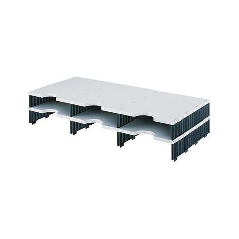 STYRO Dokumentenablage styro styrodoc trio Aufbaueinheit 72,3 x 14 x 33,1 cm (B x H x T) Polystyrolgrau/schwarz (1/3)