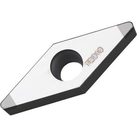 Drehwendeschneidplatte ISO VBGW 160408S01020B:TB310 D.4,5mm Farbe Silber-Schwarz (1/2)