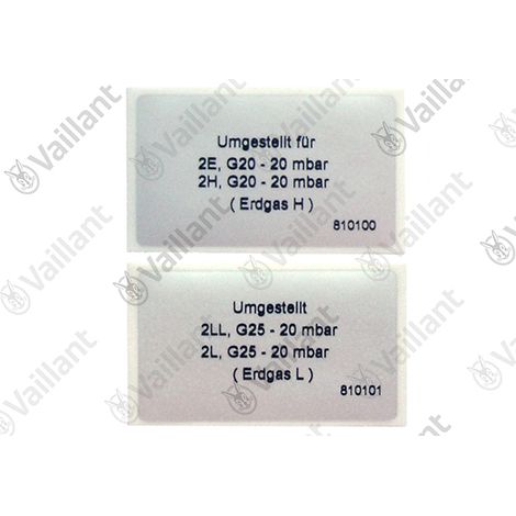 VAILLANT Umstellsatz, P - E/LL VC 126+196+246/2-C u.w. Vaillant-Nr. , 202012