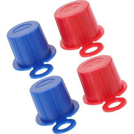 4 pièces de capuchons de bornes de batterie en plastique avec protection contre l'eau et haute performance pour les connexions de batterie de voiture Convient pour voitures particulières et camions av (1/5)