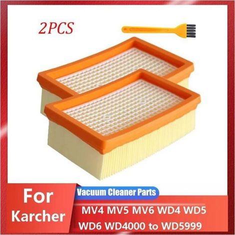 Filtre Hepa - Pour Aspirateurs Karcher MV4 MV5 MV6 WD4 WD5 WD6 WD5P WD6P - Compatible Modèles 2.863 005.0 - 2 Pièces