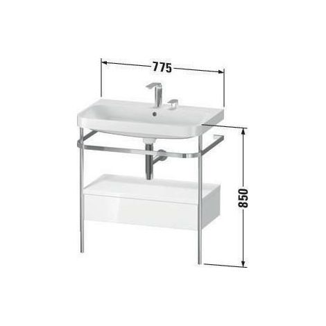 Duravit Happy D.2 Plus c-shaped Set mit Metallkonsole und (1/5)
