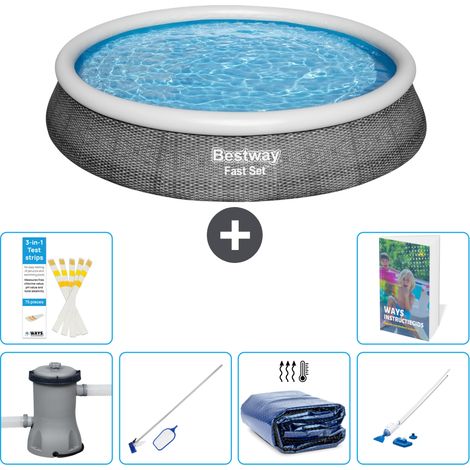 Bestway Piscina Bestway Fast Set Rotonda - 396x84 cm - 7-pezzi  S323
