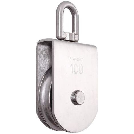 Ruota di sollevamento monoblocco M100 con capacità di carico di 1000 kg, ruota girevole ad alte prestazioni realizzata in acciaio inox 304.