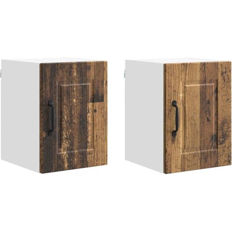 Maison Exclusive - Armadietto a muro PORTO 2 pcs Legno vecchio 30 x 31 x 40 cm