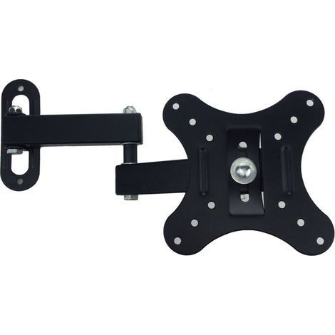 Universal tilt and swivel wall mount for PC monitors, compatible with 14-27 inch monitors and flat/curved TVs, up to 10 kg, VESA 50x50 / 75x75 / 100x100mm (1/5)