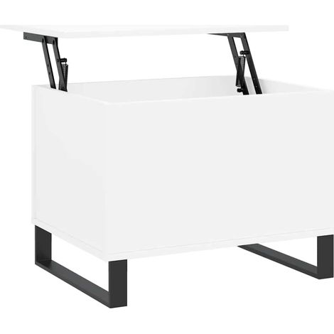 Maison Exclusive - Couchtisch Weiß 60x44,5x45 cm Holzwerkstoff