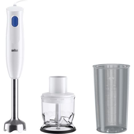 Braun HB101AI-MQ10.201MWH Stabmixer 450 W BPA-frei, mit Zerkleinereraufsatz Weiß (1/4)
