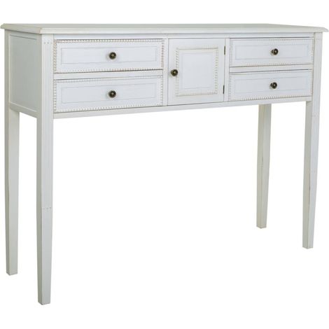Recibidor de madera lacado blanco 120x36x92