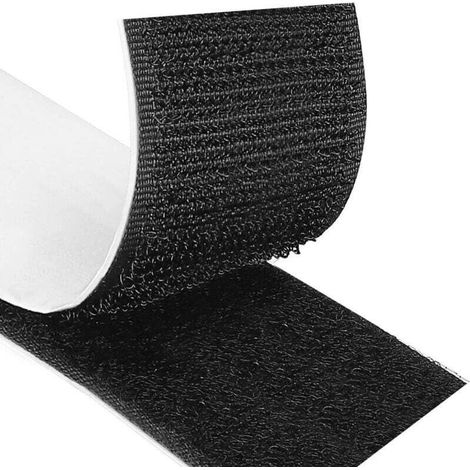 Rubans Adhésifs 5 Mètre 50 mm, Bande Agrippantes Adhésives, Bande Adhésives (50 mm x 5 m, Noir) (1/4)