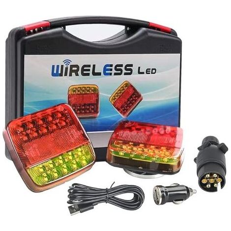 12V/24V Magnetische, kabellose Rücklichtplatine – Wasserdichte, wiederaufladbare LED-Leuchten – Schnelle, kabellose Installation – Für Anhänger und Wohnmobile (1/5)