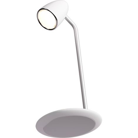 Lampe de bureau LED moderne Proove 10 W avec chargeur inductif 15 W, blanche (1/5)