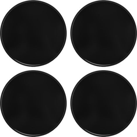 Tbest Capuchons Centraux de Roue 69mm, Couvercle de Moyeu ABS, Ensemble de 4 Pièces, Protection Scellée Parfaitement Adaptée pour la Mise à Niveau d'origine de la Voiture (Black) (1/5)