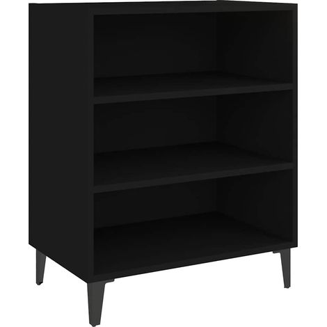 Maison Exclusive - Aparador de madera contrachapada negro 57x35x7 (1/5)