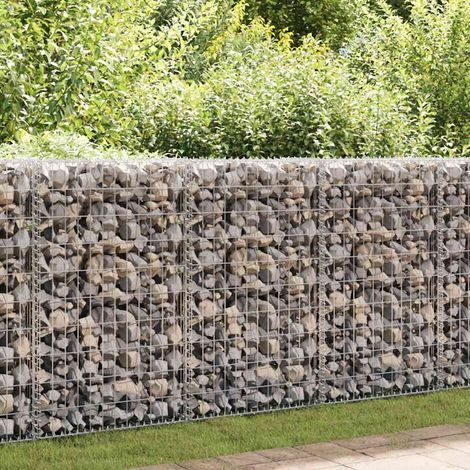 vidaXL Gabbione con Copertura in Acciaio Zincato 60x50x100 cm