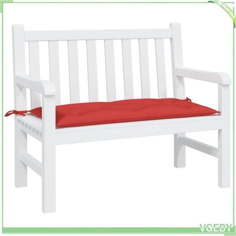 361570 Coussin de banc de jardin rouge 100x50x7 cm tissu oxford (1/5)