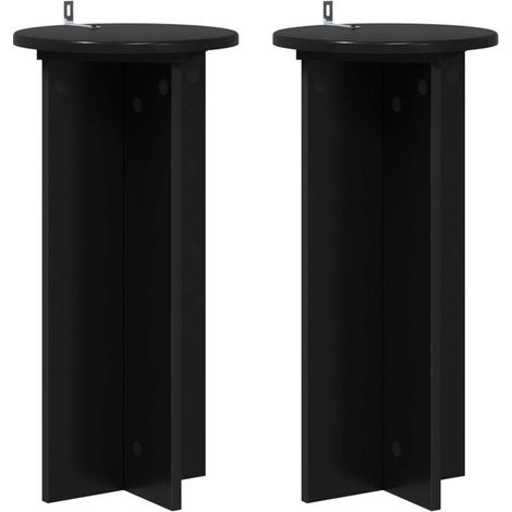 Support pour plantes (lot de 2), noir, 29,5 x 29,5 x 60 cm (1/5)