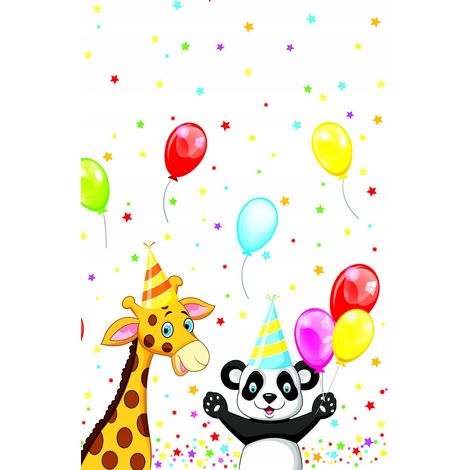 Nappe en papier à motifs animaux pour fête d'anniversaire 120x180cm
