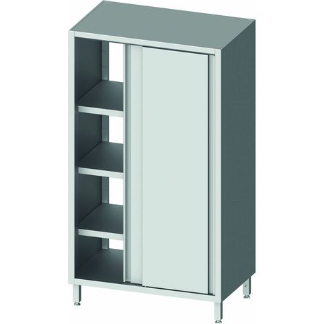 Armoire Haute Inox Traversante - 2 Hauteurs - Porte Coulissante - Gamme 700 - Stalgast