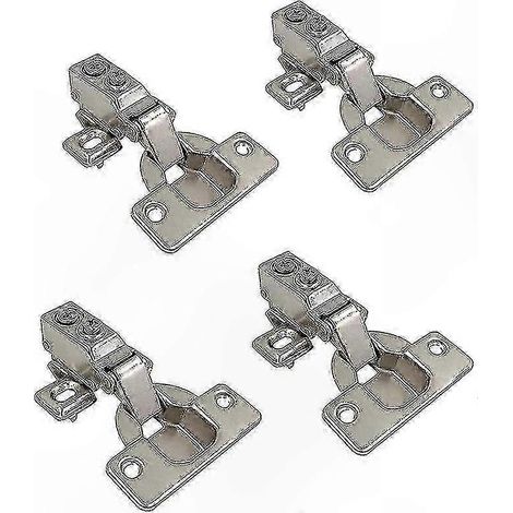 Mini-Scharniere mit Soft-Close-Funktion für Schranktüren, 35-mm-Rahmenmontage, 4er-Pack, Küchenschrankbeschläge (1/5)