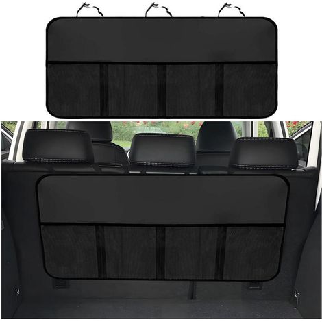 Auto Rücksitz Organizer mit vielen Fächern, faltbar, schwarz (1/5)