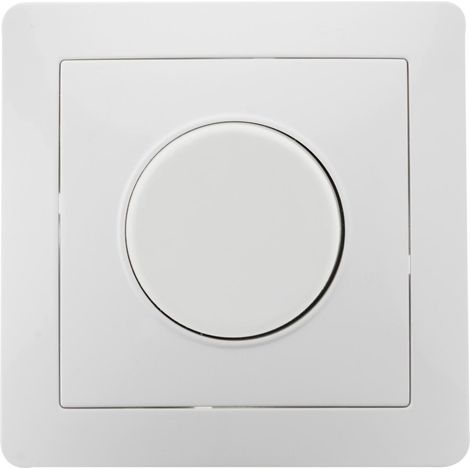Variateur de lumière LED blanc – Installation encastrée – Puissance jusqu'à 10A – Matériau plastique résistant – Conforme normes NF – Orys