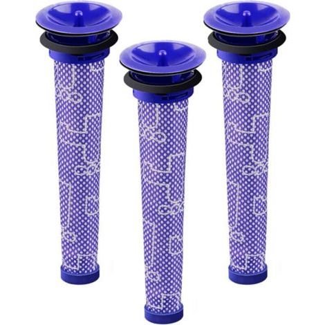 Set mit 3 Filtern und Vorfiltern für Dyson Staubsauger V6, V7 und V8. Ersatzteile (1/4)