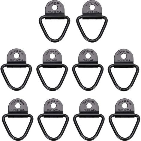 Set of 10 heavy-duty V-shaped tie-down rings for trailers, trucks, vans, and boats (1/5)