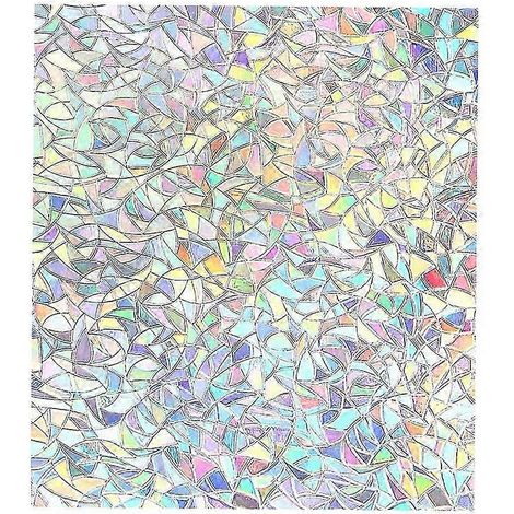 Film adhésif statique pour vitres, rouleau de 45 x 100 cm, pour préserver l'intimité de votre salle de bain. Idéal pour la maison et la salle de bain.