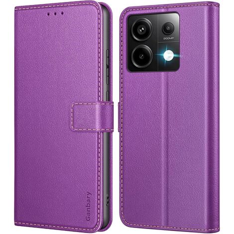 Handyhülle Xiaomi Redmi Note 13 Pro 5G Leder Klapphülle Violett (1/5)