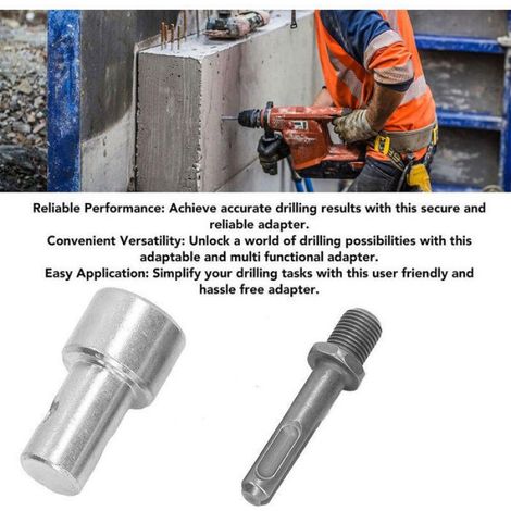 Adaptateur De Perceuse Tarière - 1/2 Pouces - Pour Béton Et Brique - 2 Fentes 2 Trous - 1 Pièce (1/4)