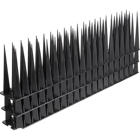 de 3 Bandes Anti Oiseaux Noires en Plastique 10 CM Pointes (1/5)