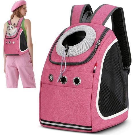1 Sac à Dos pour Chien, Respirant et Pliable, avec Sangle de Sécurité, pour Chat et Petit Chien, Voyage Randonnée Camping (1/5)